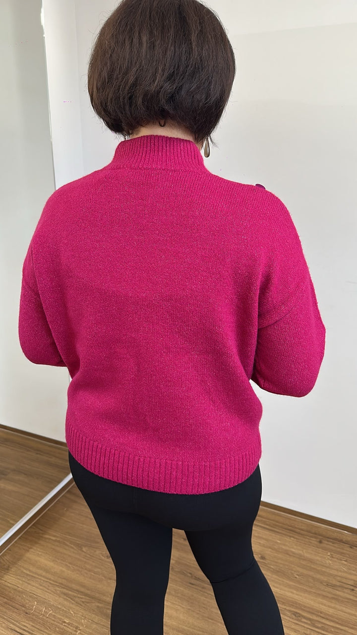 Pink cardigan with sequins - Vera Meyer