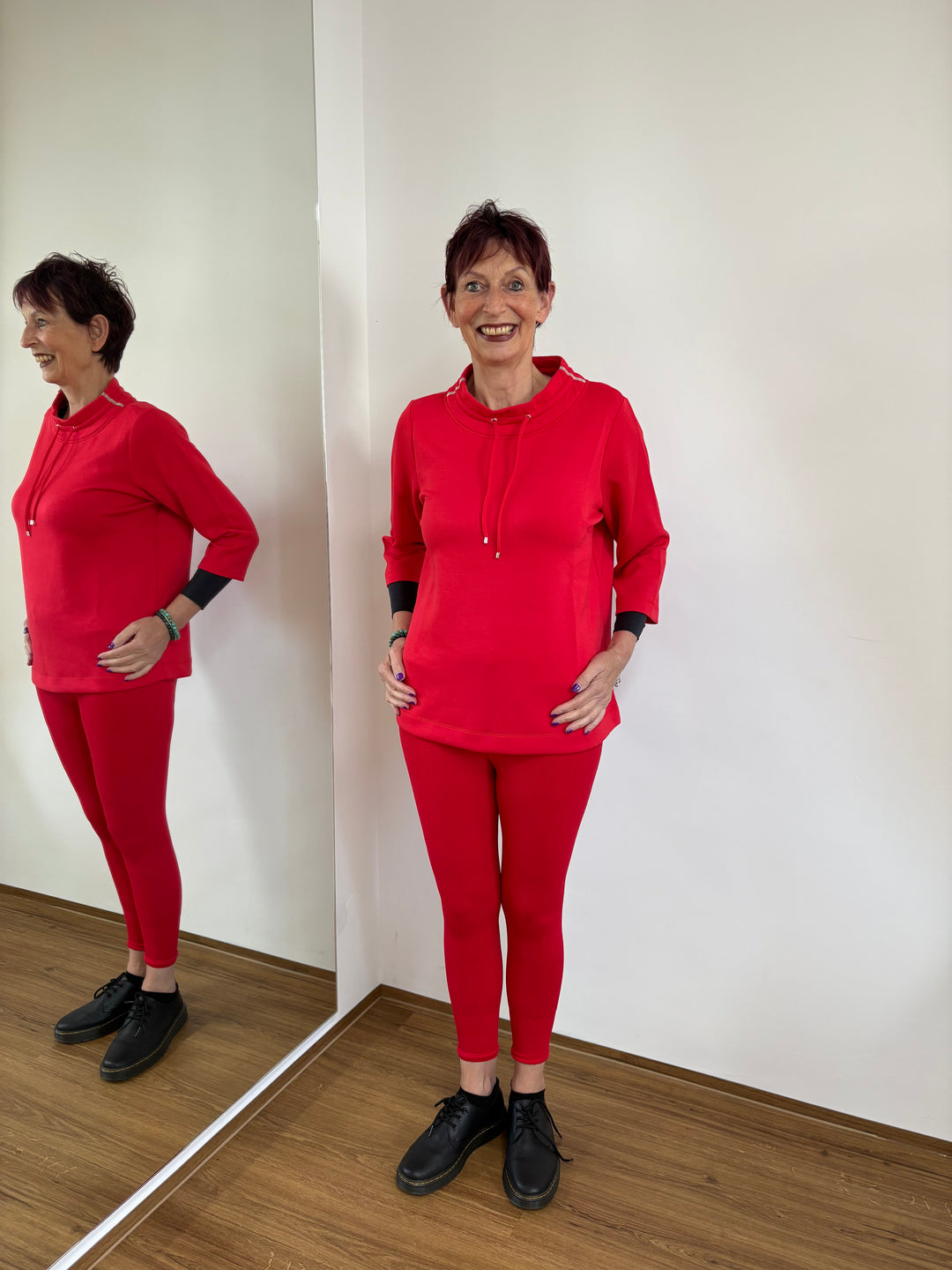 Sweatshirt Rundhals Rot - Vera Meyer