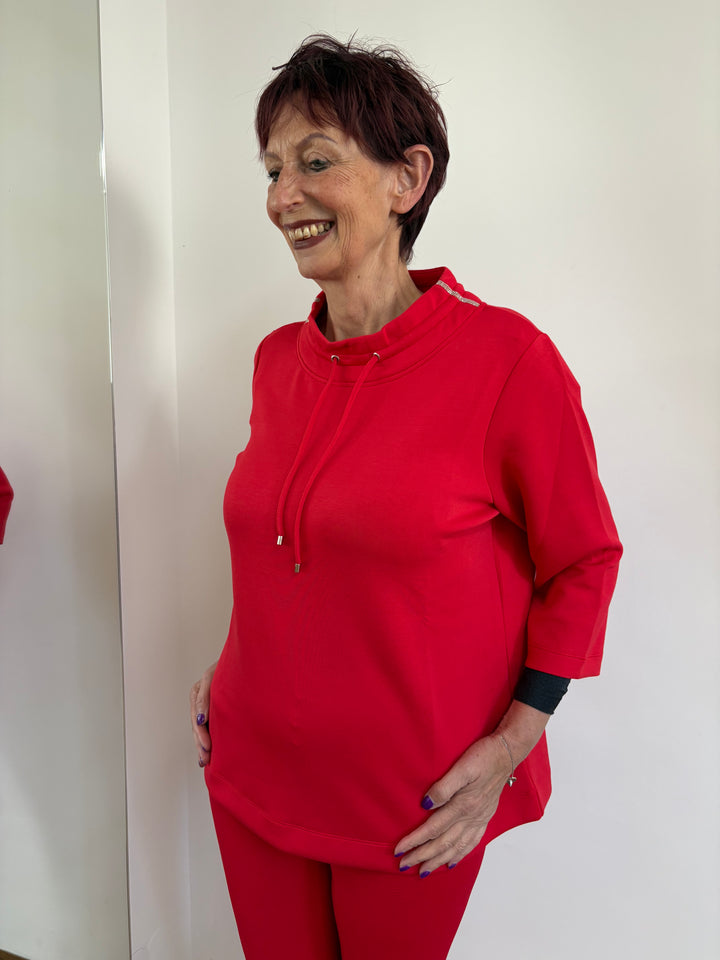 Sweatshirt Rundhals Rot - Vera Meyer