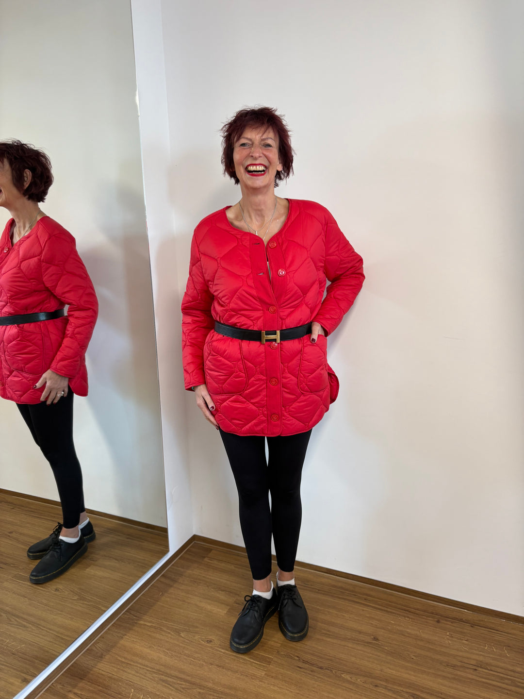 Red Quilted Jacket - Vera Meyer