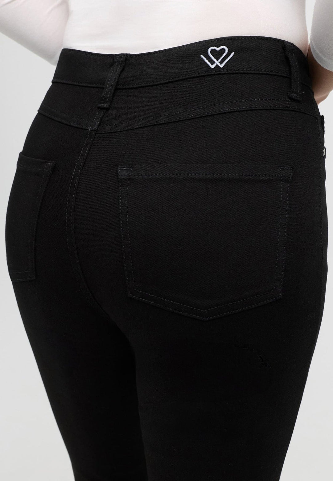 Wunderjeans High Waist mit geradem Bein Schwarz - Vera Meyer