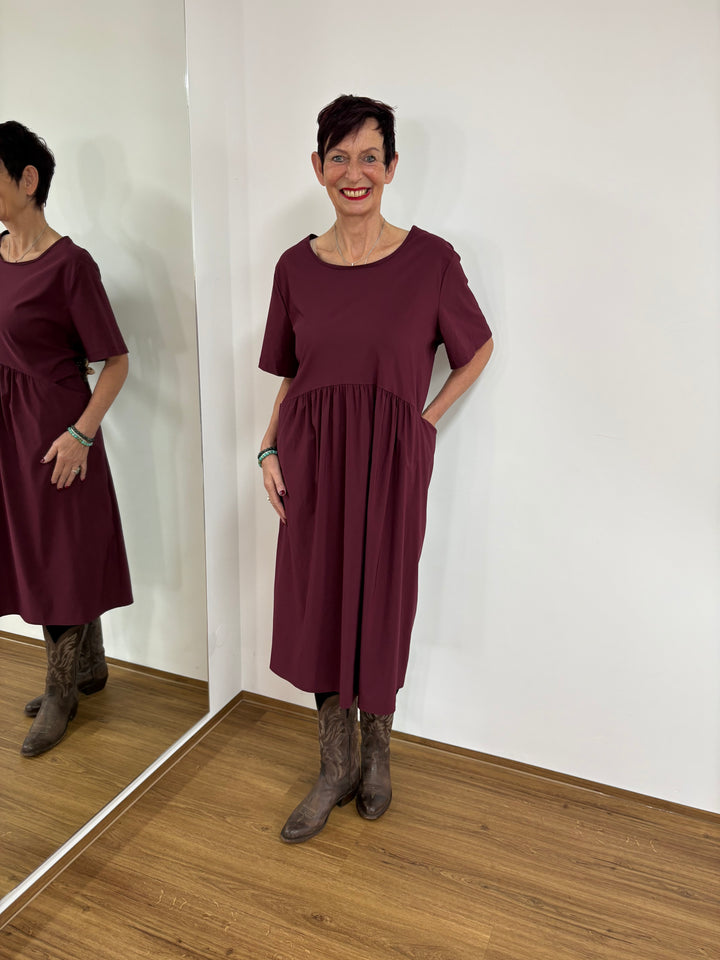 Lange jurk Bordeaux - Vera Meyer