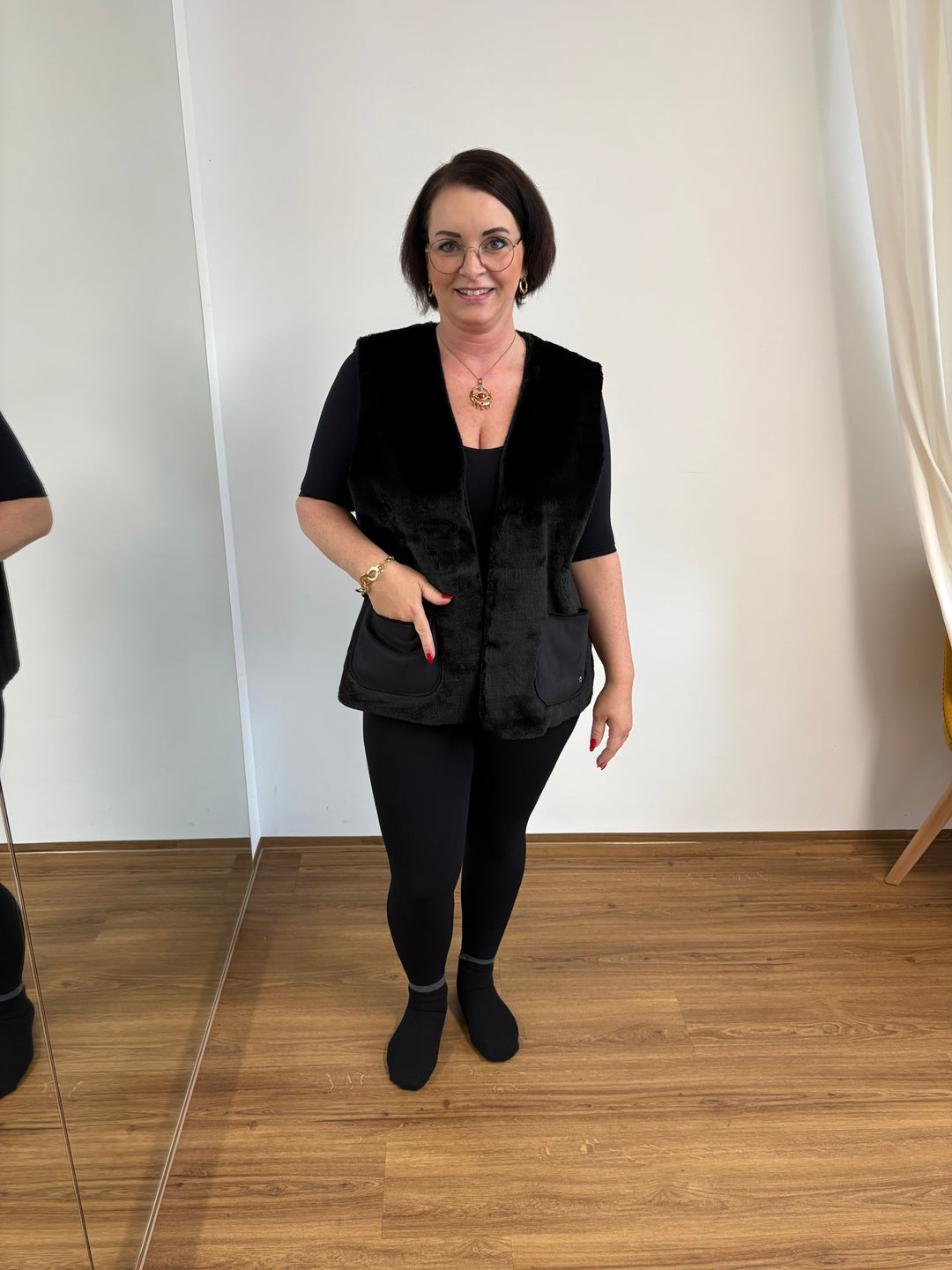 Fellweste Schwarz - Vera Meyer