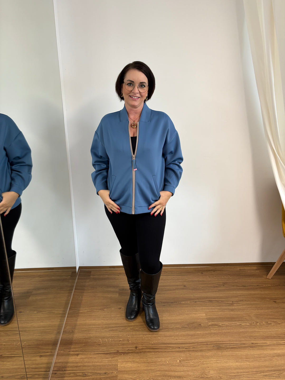 Blaue Reißverschlussjacke - Vera Meyer