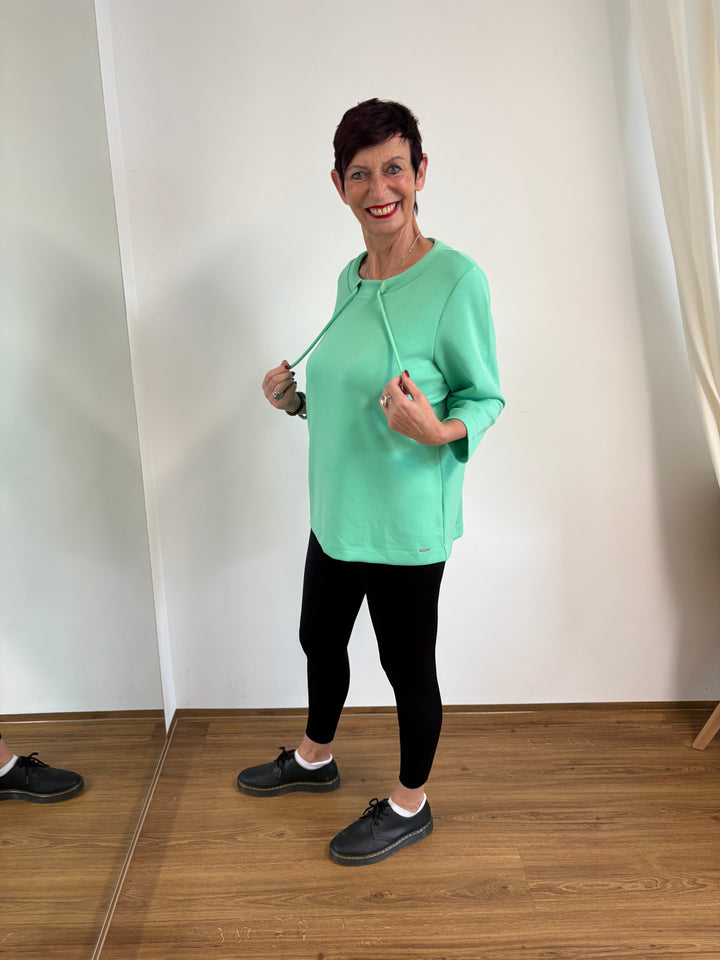 Grünes Sweatshirt mit Stehkragen - Vera Meyer